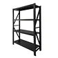 Rack Metálico Milán 200x150x50 cm 800kg Negro - Miniatura 3