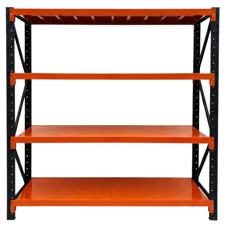 Rack Metálico Milán 200x200x60 cm 1.200kg Negro/Naranjo 2