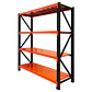 Rack Metálico Milán 200x200x60 cm 1.200kg Negro/Naranjo - Miniatura 3
