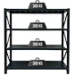 Rack Metálico Milán 200x200x60 cm 1.200kg Negro - Miniatura 1