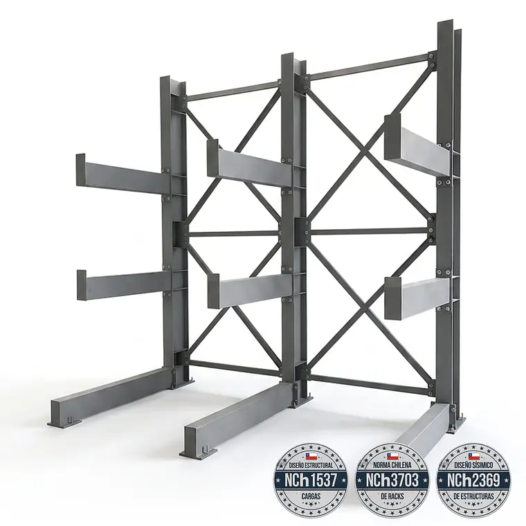 Rack Cantilever Industrial 6.000 kg - Certificado 1