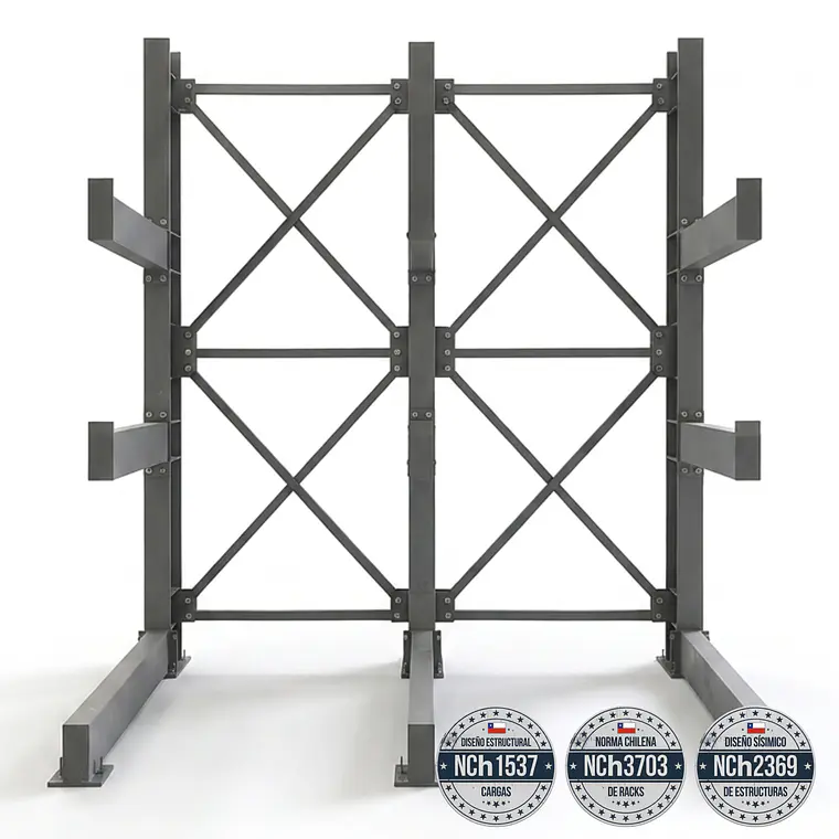 Rack Cantilever Industrial 6.000 kg - Certificado 2