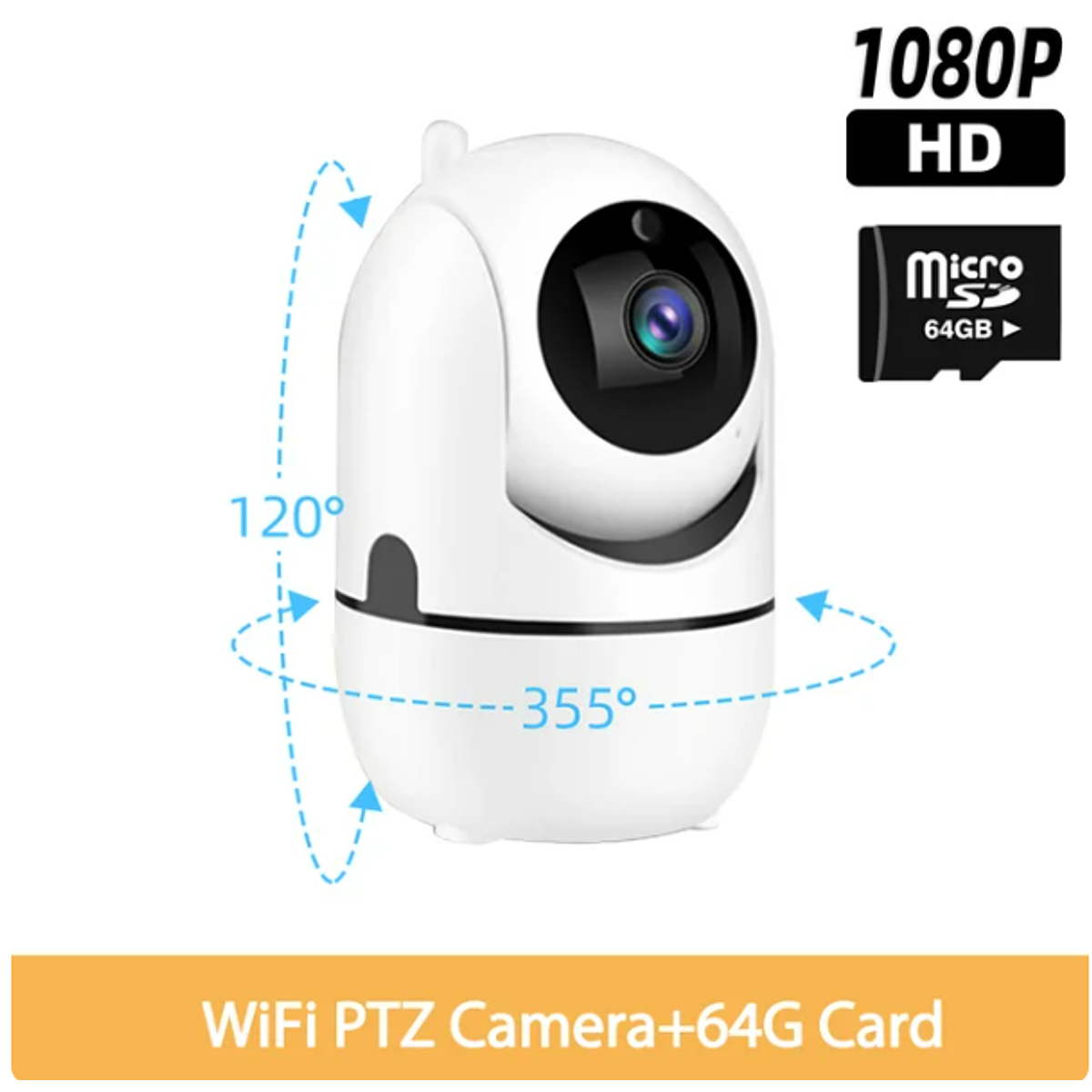 Camara Wifi interior 5MP PTZ incluye tarjeta SD 64GB