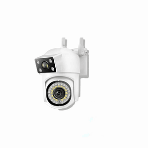 Camara Wifi exterior 8MP  PTZ doble lente  soporta tarjeta SD 