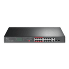 Switch PoE TP-link TL-SL1218MP 16-Port 10/100 Mbps + 2Port Gigabit Rac 1