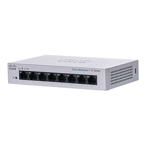 Switch Cisco Gigabit Ethernet Business 110, 8 P 10/100/1000Mbps, 16 Gb/s, No Administrable