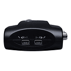 KVM 2 puertos USB con Audio y Cables compacto TRP 3