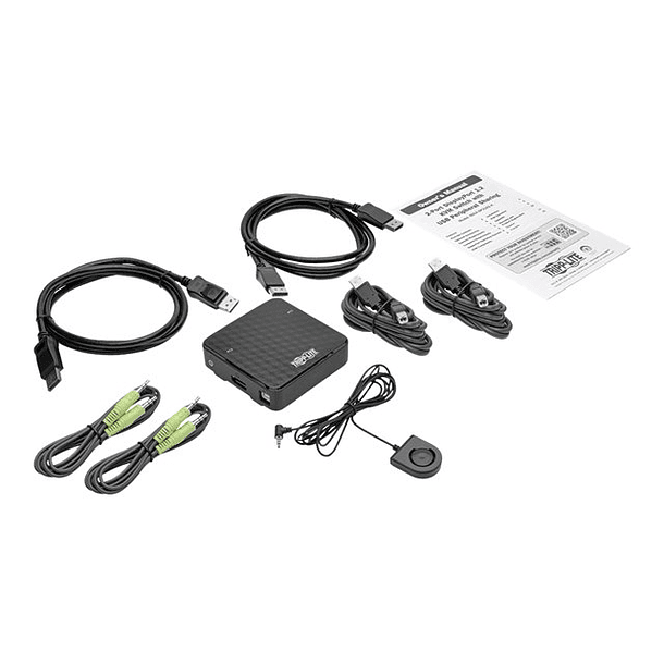 KVM 2 puertos con audio Cables DisplayPort Tripplite 5