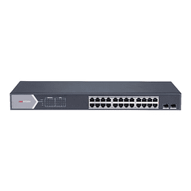 Switch L2 Hikvision Administrable 24-port Gigabit PoE+ 2-port SFP 370W