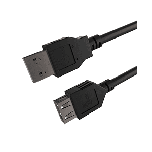 Cable USB 2.0A Macho - USB 2.0A Hembra 1.8mts