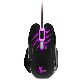 Xtech mouse gaming 6 botones hasta 3200DPI USB