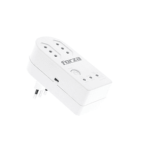 Protector de voltaje 2 tomas CAP 1500W giratorio blanco Forza