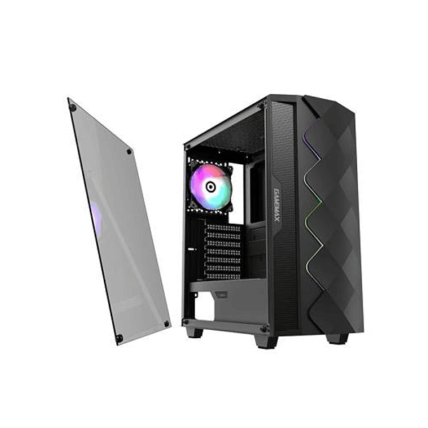 PCTronix Gabinete Gaming Diamond ATX Black 2