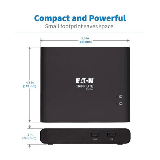 Eaton TrippLite Series Estacion de Conexion KVM USB C 2 Puer 5