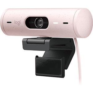 Cámara Web Logitech Brio 500, Full HD 1080p, Micrófono Integrado, USB-C, Rosa
