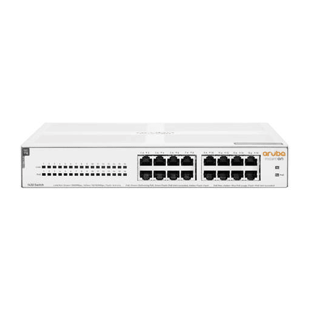 Switch HPE Aruba Instant On 1430, 16G, 16 Puertos PoE Class 4, 124W 1