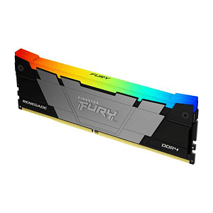 Memoria RAM DDR4 32GB 3600MT/s Kingston Fury Renegade, RGB, Color Negro con Gris
