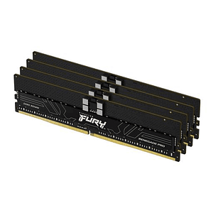 Memoria RAM DDR5 128GB (4x32GB) 5600MT/s, Kingston FURY Beast Dual Rank, RGB