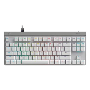 Teclado Mecánico Gaming con Cable Logitech G515 TKL, Blanco Inglés Táctil