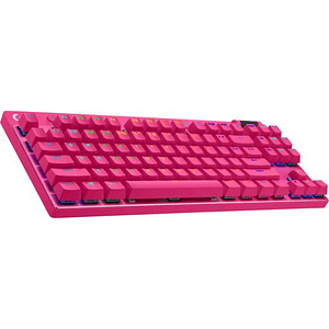 Teclado Gamer Inalámbrico Logitech PRO X TKL LIGHTSPEED, Mecánico, Switch GX Brown, Inglés, Magenta