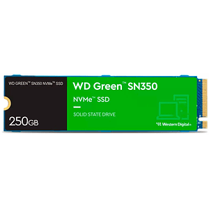 Unidad SSD Western Digital Green SN350, 250GB, M.2 2280, NVMe PCIe 3.0 x4, Lec.2400MB/s Esc.1500MB/s