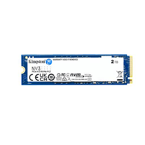 Unidad SSD Kingston NV3, 2TB, M.2 2280, NVMePCIe 4.0 x4, Lectura 6000MB/s Escritura 5000MB/s