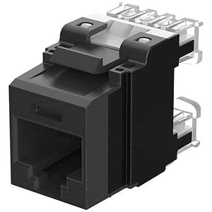 Panduit NetKey Category 6A Punchdown Jack Module - Modular insert - RJ-45 - black