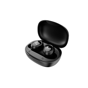 Audífonos True Wireless Xtech XTH-701, Bluetooth 5.1, Carga USB-C, Negro