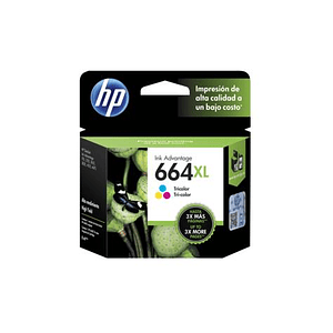 Cartucho original de tinta tricolor de alto rendimiento HP 664XL Advantage (F6V30AL)