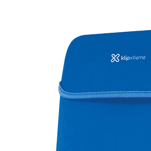 Klip Xtreme - Notebook sleeve - 15.6 in - Black blue - neoprene reversable