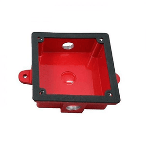 Caja Trasera Resistente a la Intemperie para Alarma WBB Notifier, Color Rojo