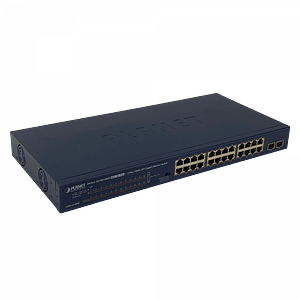 PLANET 24-1000-PoE48+af/at 220W-total 2-SFP Switch no-Admin Rack
