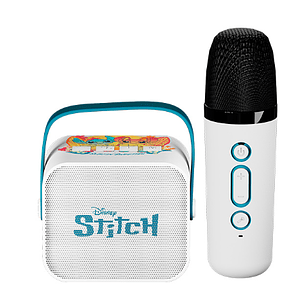 Mini Karaoke Kit Xtech XTS-D622ST - Edición Stitch, Bluetooth, Micrófono Inalámbrico