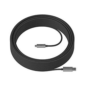Cable Logitech Strong USB, SuperSpeed 10Gbps, USB-A a USB-C, Largo 10 Metros, Negro