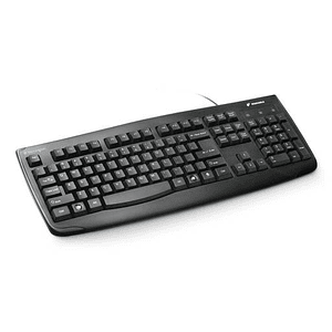 Teclado For Life Lavable Alámbrico Negro Kensington K64407, Antimicrobiano, Color Negro