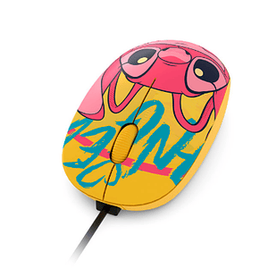 Mouse con Cable Xtech XTM-D406ST-YL - Edición Stitch, USB, 1000DPI, Amarillo