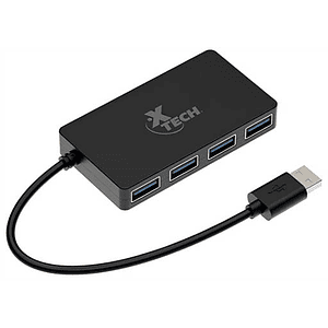 HUB Concentrador USB 3.0 de 4 puertos Xtech XTC-391, Velocidad de transferencia Hasta 5Gbps, 5V
