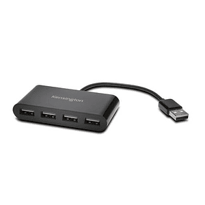 Hub USB Kensington Pockethub Mini 2.0, 4 Puertos USB, Negro