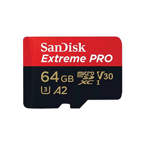 Tarjeta de Memoria MicroSDXC Sandisk 64GB Extreme Pro, UHS-I, U3, V30, A2