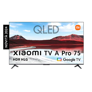 Televisor Smart TV Xiaomi TV A Pro 75 2025, 4K UHD, QLED, Wi-Fi, BT, Google TV