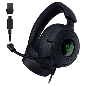 Audífonos Gamer Razer Kraken V4 X, 7.1, Micrófono retráctil, USB-C, Color Negro
