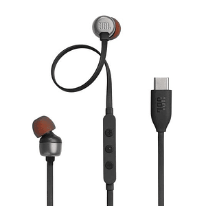 Auriculares JBL Tune 310C, In Ear con Pure Bass, USB-C, 3 botones, micrófono, Negro