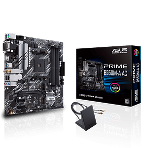 Placa Madre ASUS Prime B550M-A AC, AMD Socket AM4, Factor mATX, Aura Sync RGB