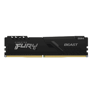 Memoria Ram DDR4 16GB 3600MT/s Kingston Fury Beast Black XMP, CL18, DIMM, 1.35V