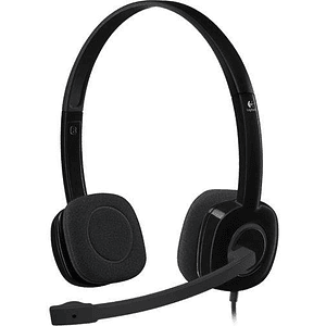 Audífonos con Micrófono H151 Logitech, Alámbrico, 3.5mm, Negro