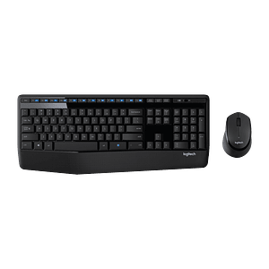 Kit Combo Teclado y Mouse Logitech MK345, Inalámbrico, USB 2.0, Negro/Azul