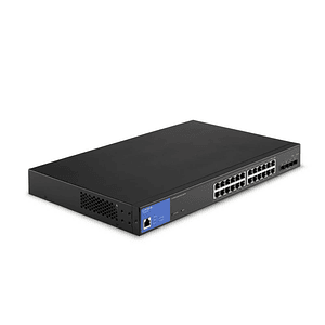 Switch Linksys Gigabit Ethernet, 24 Puertos 10/100/1000Mbps PoE + 4 Puertos SFP+, Gestionado