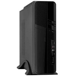 Gabinete Clio Slim S-605, Micro-ATX, Mini-ITX, con fuente 500W, 2 USB