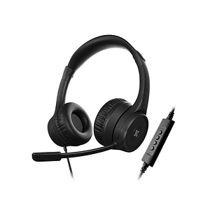 Audífonos c/ Micrófono Klip Xtreme Klearcom, Stereo, On-Ear, USB, Control Multimedia, Negro