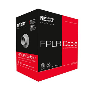 Cable de incendios no blindado FPLR 1Par 18AWG CMR 305mts rojo NXT sistema de alarma profesional
